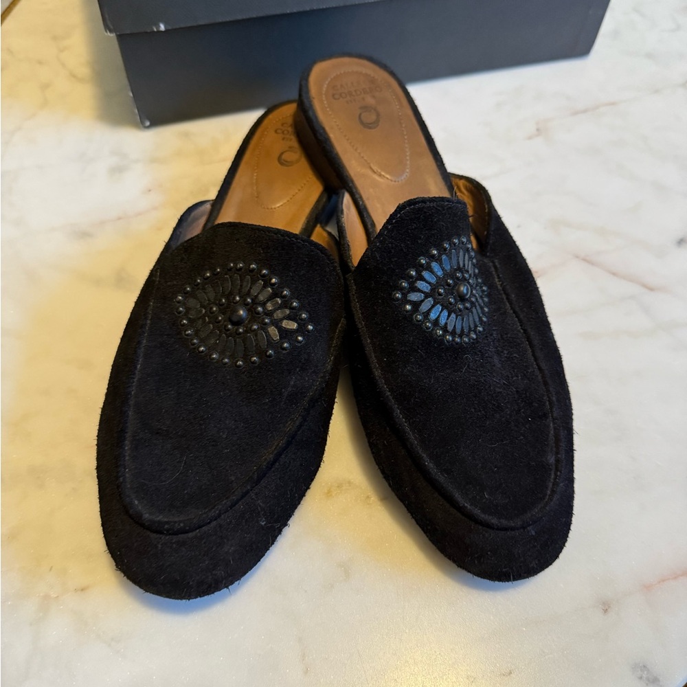 Calleen Cordero Black Suede Loafers size 40